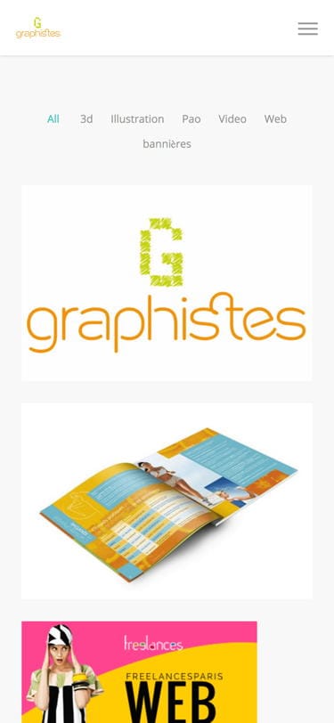 WordPress RWD www.graphistes.win iPhone X-XS 375x812